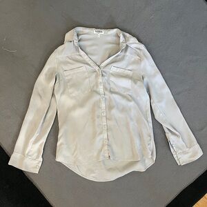Express Grey Button Down Shirt